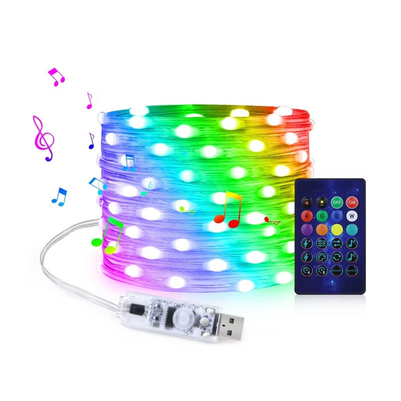 5v Rubber-covered Wire String USB Bluetooth Christmas Tree Ambience Light