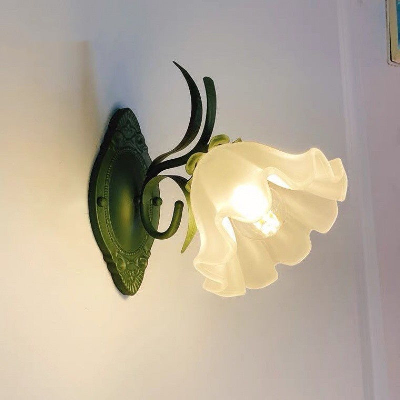 Pastoral Style Flower Wall Lamp Living Room Background Wall Bedside Lamp