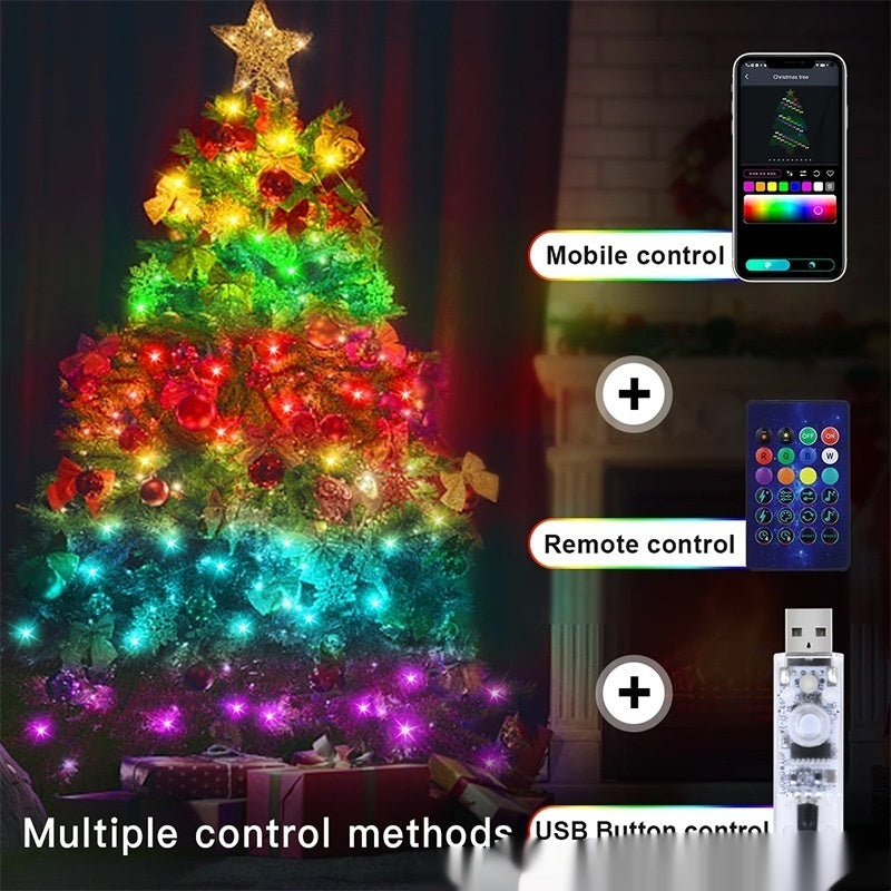 5v Rubber-covered Wire String USB Bluetooth Christmas Tree Ambience Light